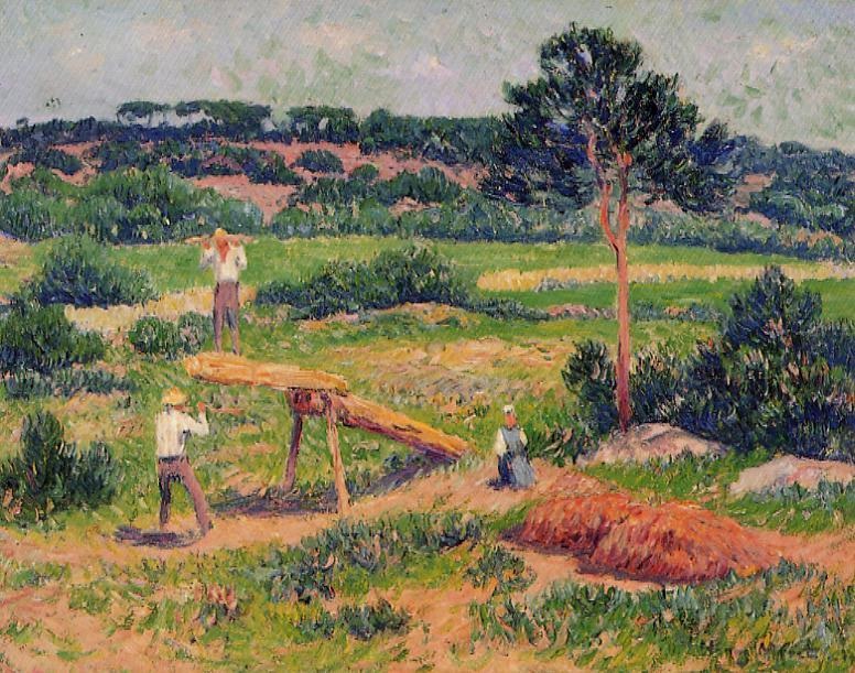 Bretons Trabajando Con Madera Moret — Moret