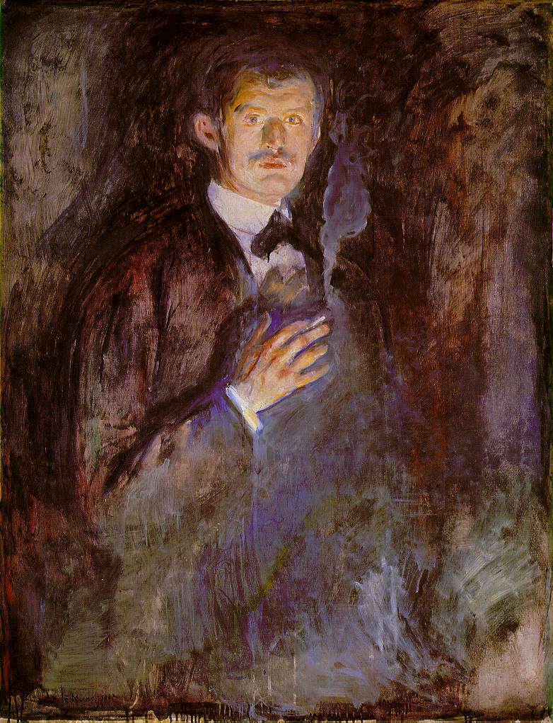 Selfportrait Ardiendo Cigarette Munch — Munch