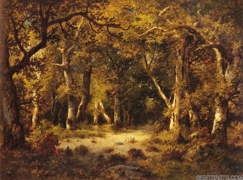 En Foret De Fontainebleau Pena — Narcisse Virgile Diaz De La Pena