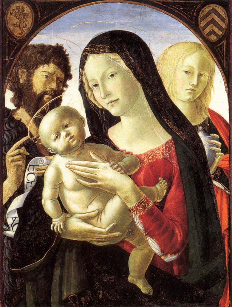 Madonna Y Nino Con San John Baptist Y San Mary Magda Landi — Neroccio De Landi