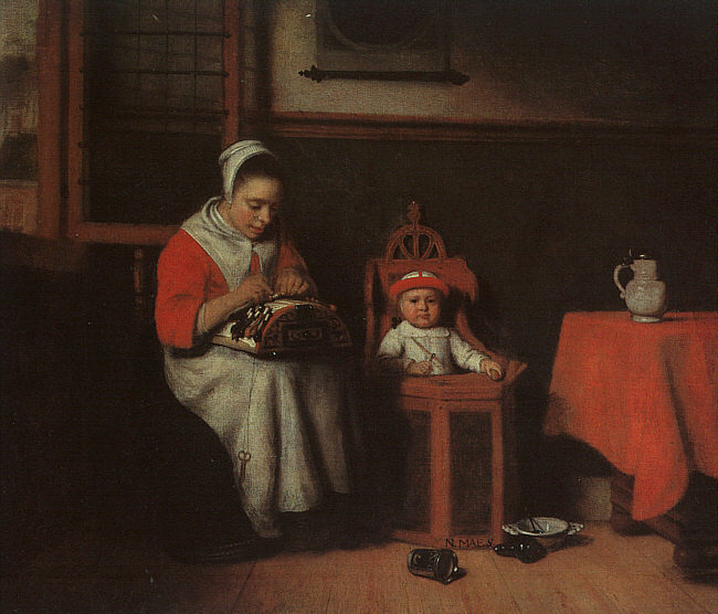 Lacemaker Maes — Nicolaes Maes