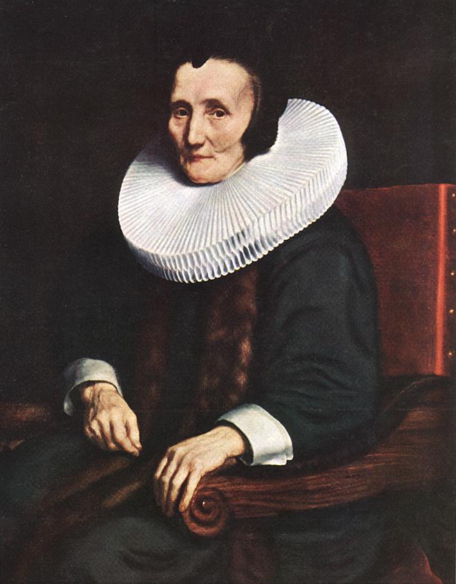 Retrato De Margaretha De Geer Wife De Jacob Trip Maes — Nicolaes Maes