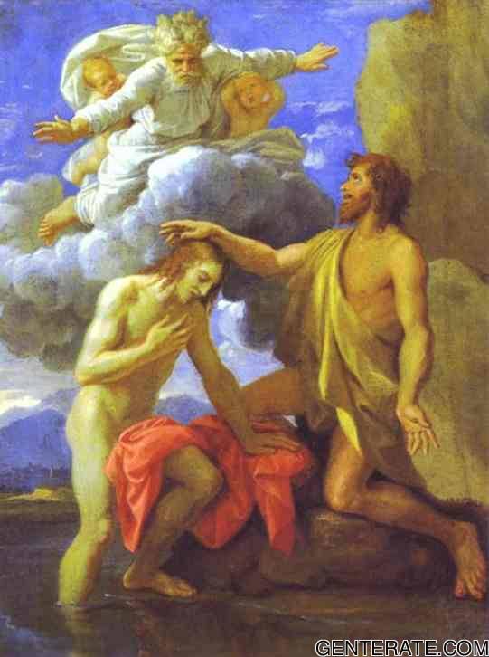 Bautismo De Cristo 1645 Poussin — Nicolas Poussin