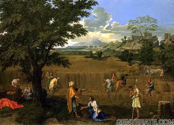 Lete Ou Ruth Et Booz 1660 64 Poussin — Nicolas Poussin