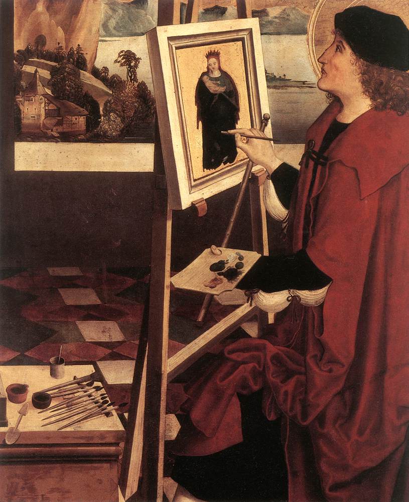 San Luke Pintura Madonna Detalle Manuel — Niklaus Manuel