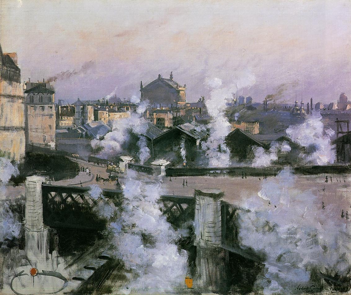 Pont De Leurope Y Gare Santo Lazare Goeneutte — Norbert Goeneutte