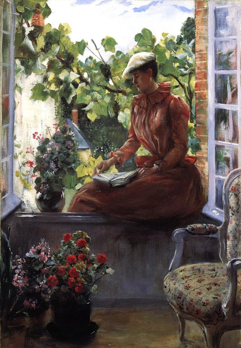 Retrato De Anna Goeneutte Wearing Boina — Norbert Goeneutte