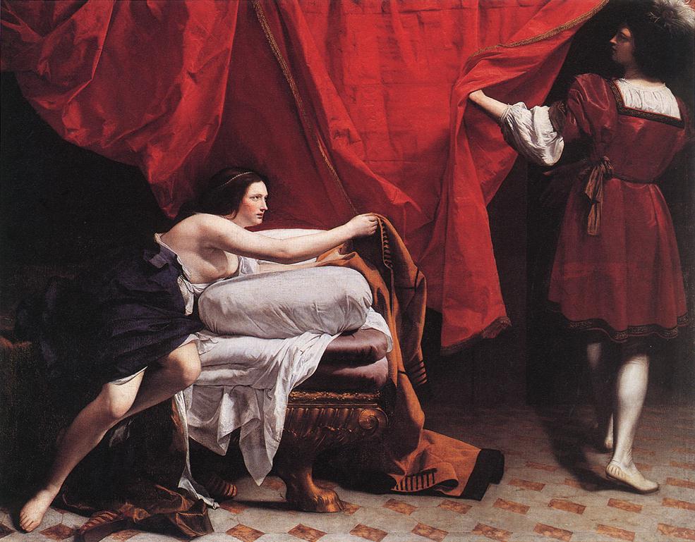 Joseph Y Potiphars Wife Gentileschi — Orazio Gentileschi