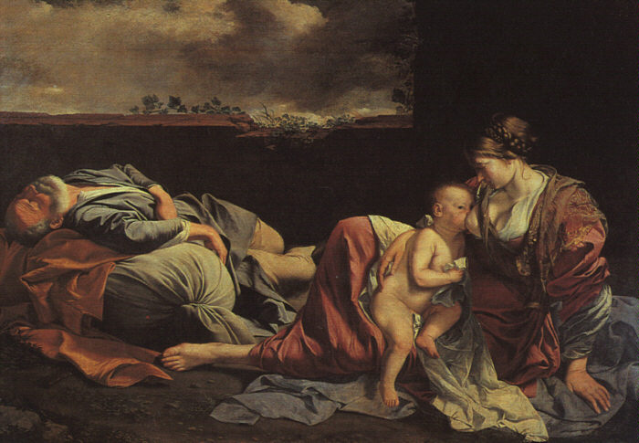 Rest Sobre Huida En Egipto Gentileschi — Orazio Gentileschi