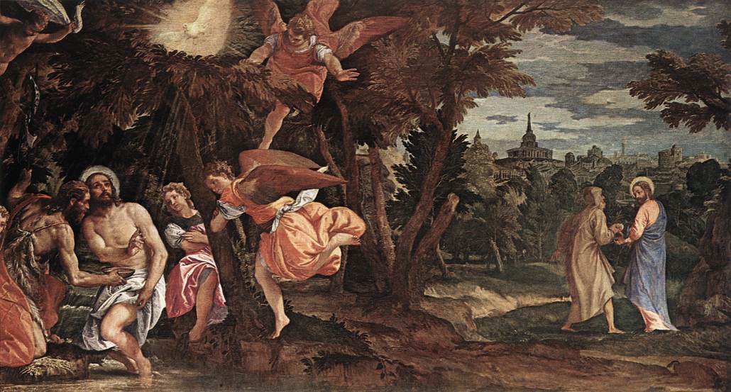 Bautismo Y Tentacion De Cristo Veronese — Paolo Veronese