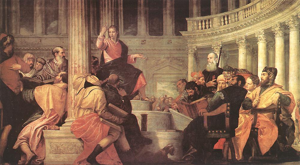 Jesus Among Doctors En Templo Veronese — Paolo Veronese