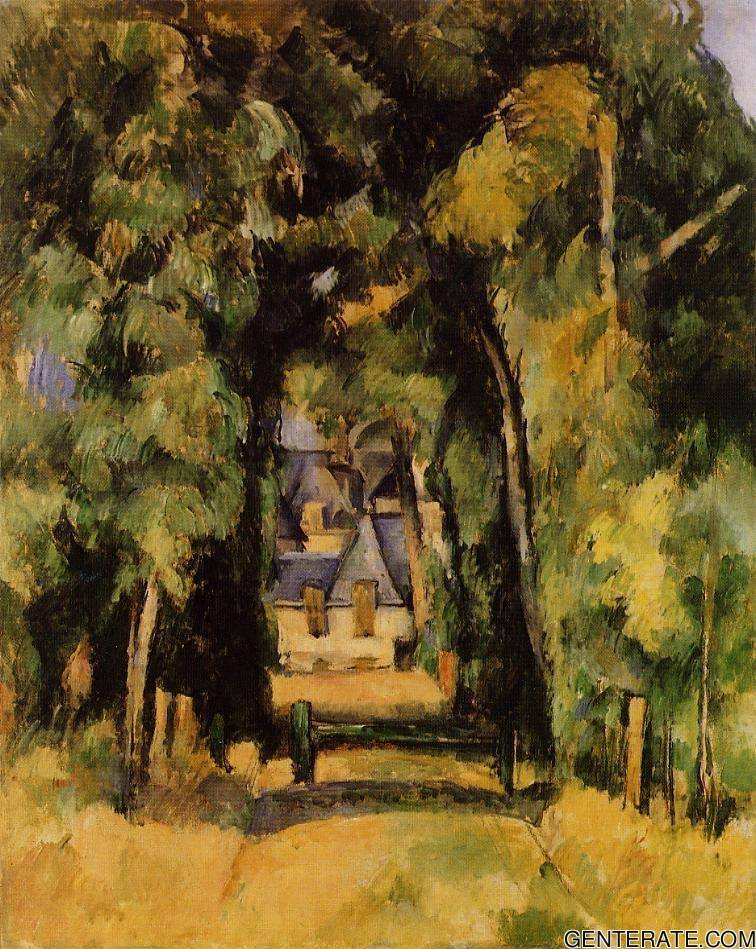 Alley En Chantilly 1 Cezanne — Paul Cezanne — Posimpresionismo