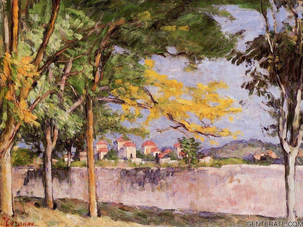 Antiguo Wall Cezanne — Paul Cezanne — Posimpresionismo