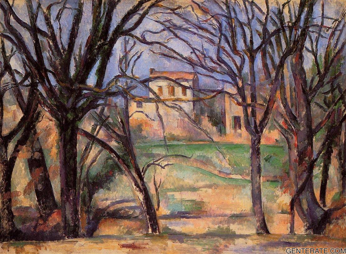 Arboles Y Houses Cezanne — Paul Cezanne — Posimpresionismo