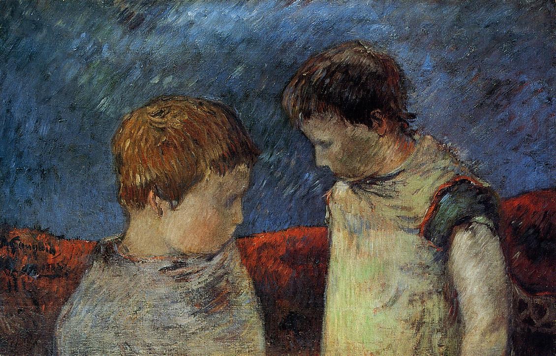 Aline Gauguin Y One De Her Brothers — Paul Gauguin — Posimpresionismo
