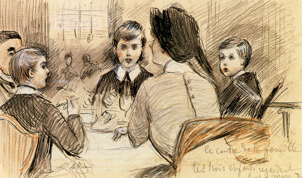 Family Dinner En Ritz Nuevo York Helleu — Paul Helleu