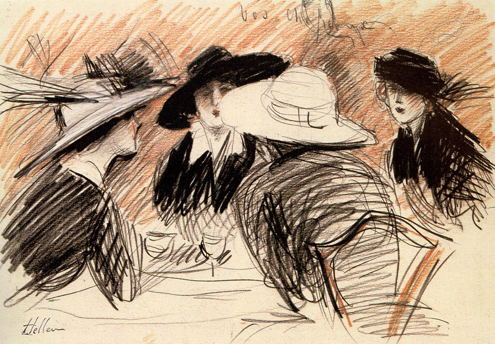 Ladies En Ritz Nuevo York Helleu — Paul Helleu