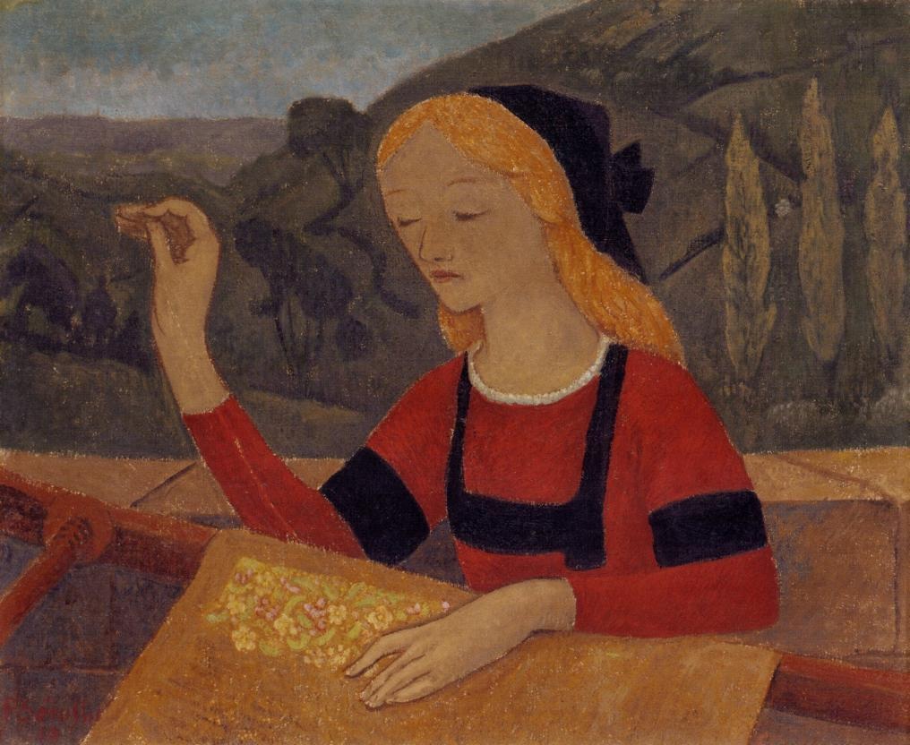 Embroiderer En Paisaje De Chateauneuf Serusier — Paul Serusier