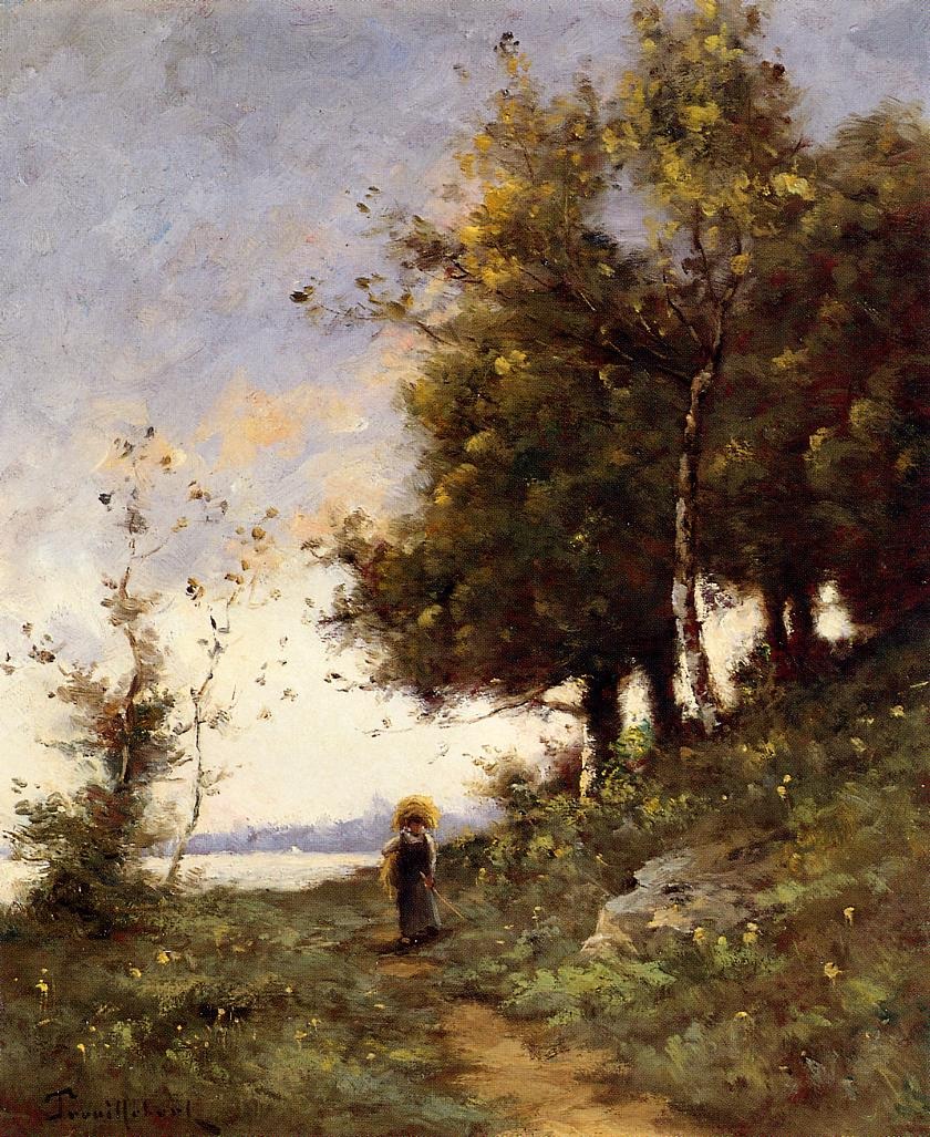 Mujer Sobre Sendero Trouillebert — Paul Trouillebert