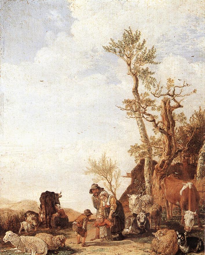 Campesino Family Con Animals Potter — Paulus Potter