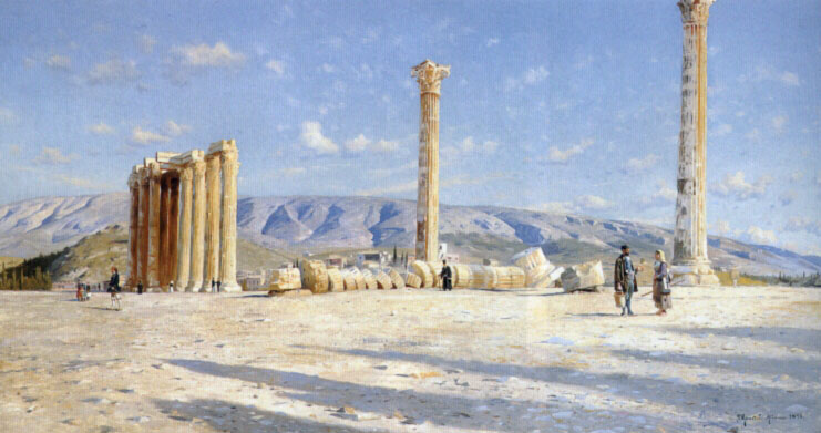 Athenian Ruinas Monsted — Peder Mork Monsted