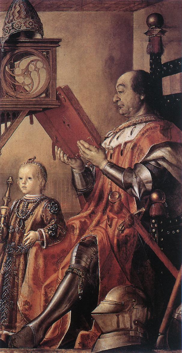 Principe Federico Da Montefeltro Y His Son Berruguete — Pedro Berruguete