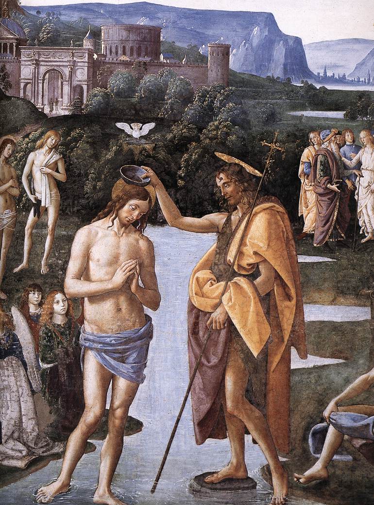 Bautismo De Cristo Detalle 1 Perugino — Perugino