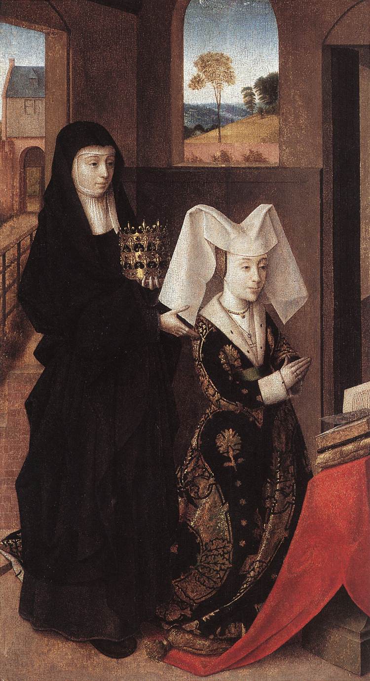 Isabel De Portugal Con San Elizabeth Christus — Petrus Christus