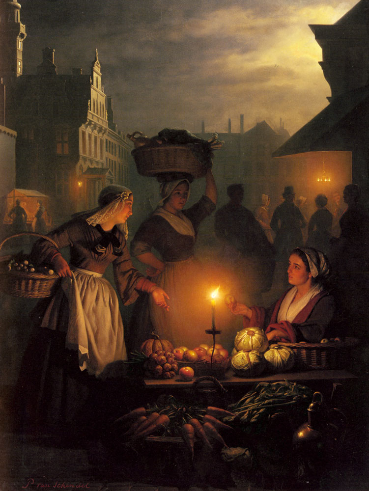 Noche Mercado Schendel — Petrus Van Schendel