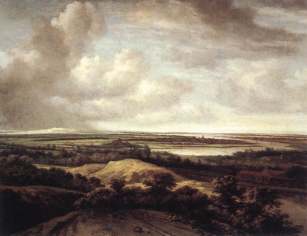 Panorama Vista De Dunes Y Rio Koninck — Philips Koninck