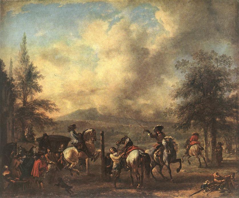 Montando Caballo School Wouwerman — Philips Wouwerman