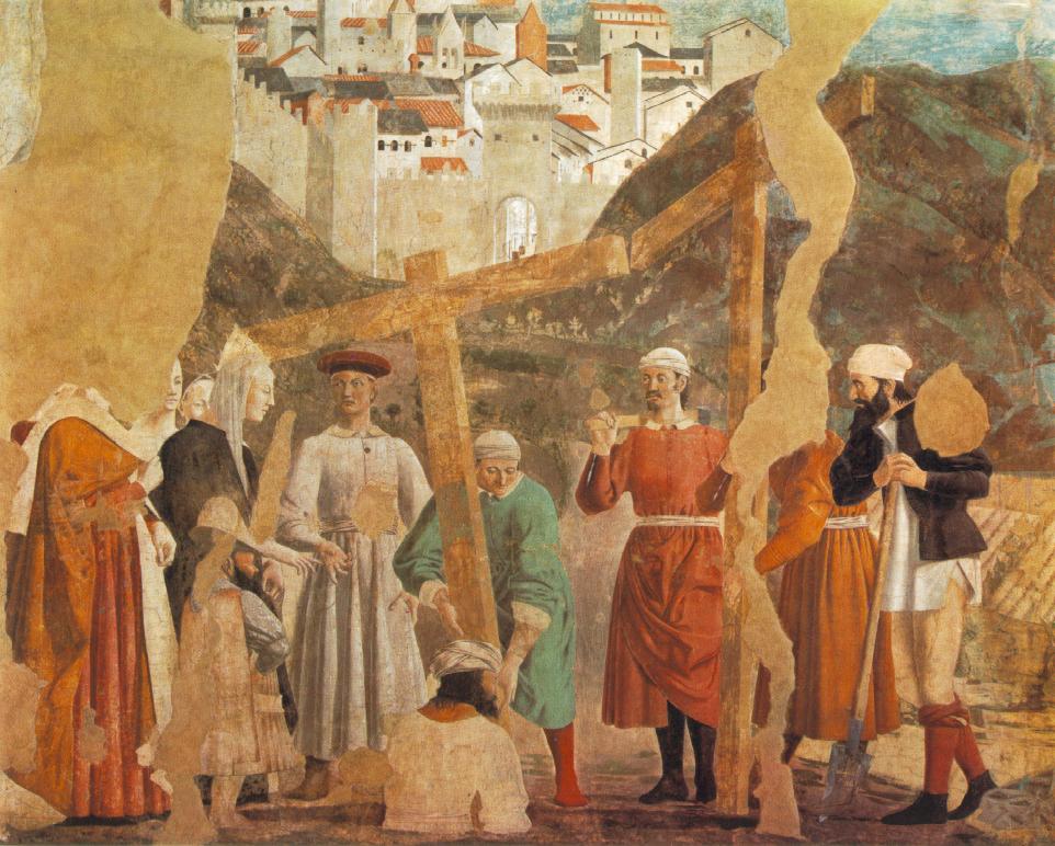 Arezzo Cycle Discovery De True Cross Detalle 03 Francesca — Piero Della Francesca