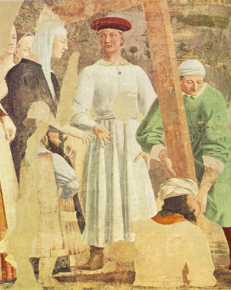 Arezzo Cycle Discovery De True Cross Detalle 04 Francesca — Piero Della Francesca