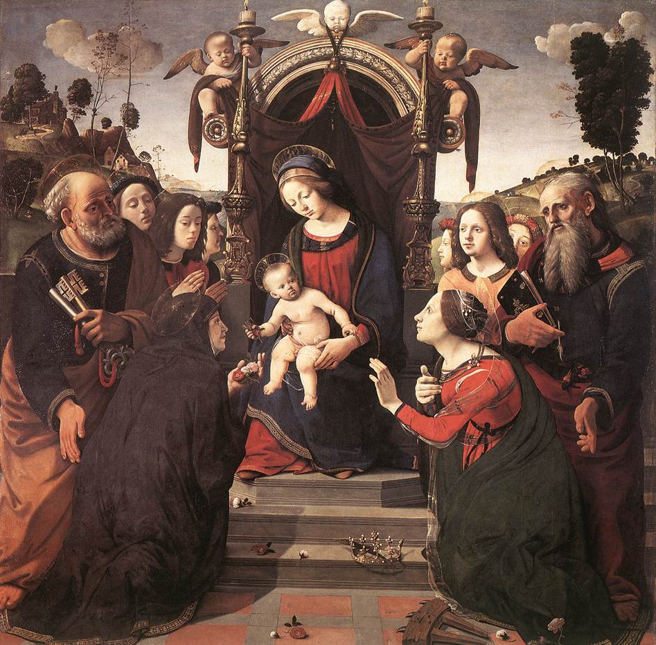 Mystical Marriage De San Catherine De Alexandria Cosimo — Piero Di Cosimo