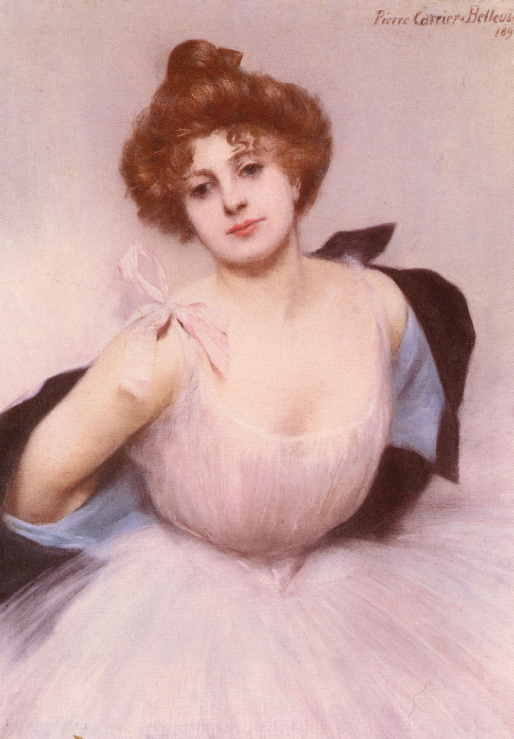 Retrato De Bailarina Belleuse — Pierre Carrier Belleuse