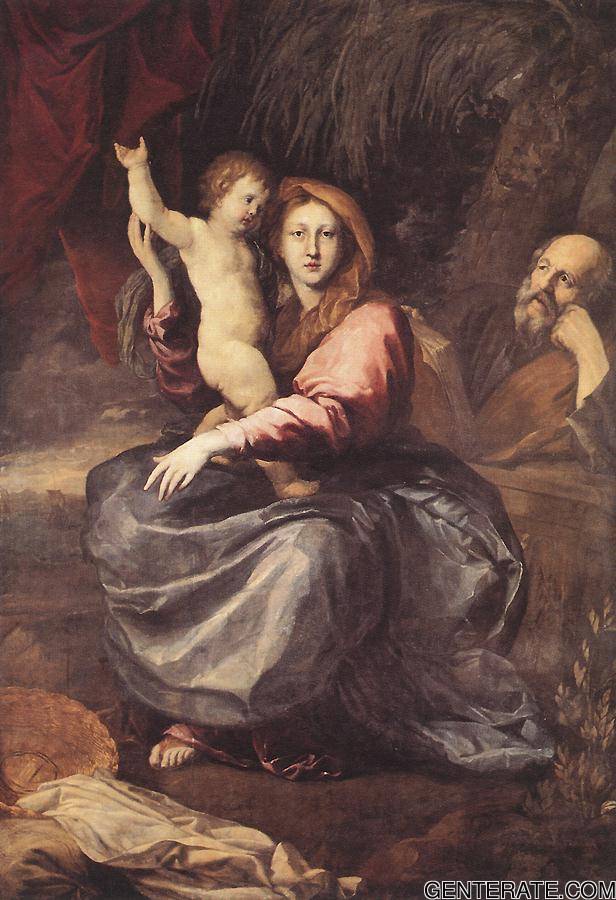 Sagrado Family En Palm Arbol Puget — Pierre Puget