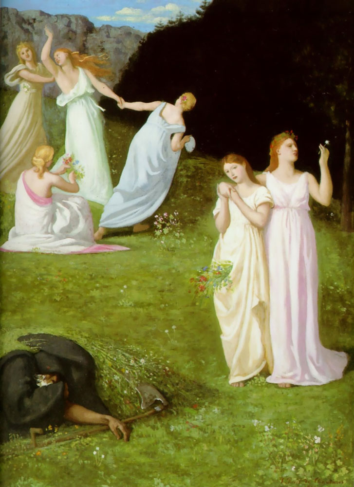 Muerte Y Maiden Chavannes — Pierre Puvis De Chavannes