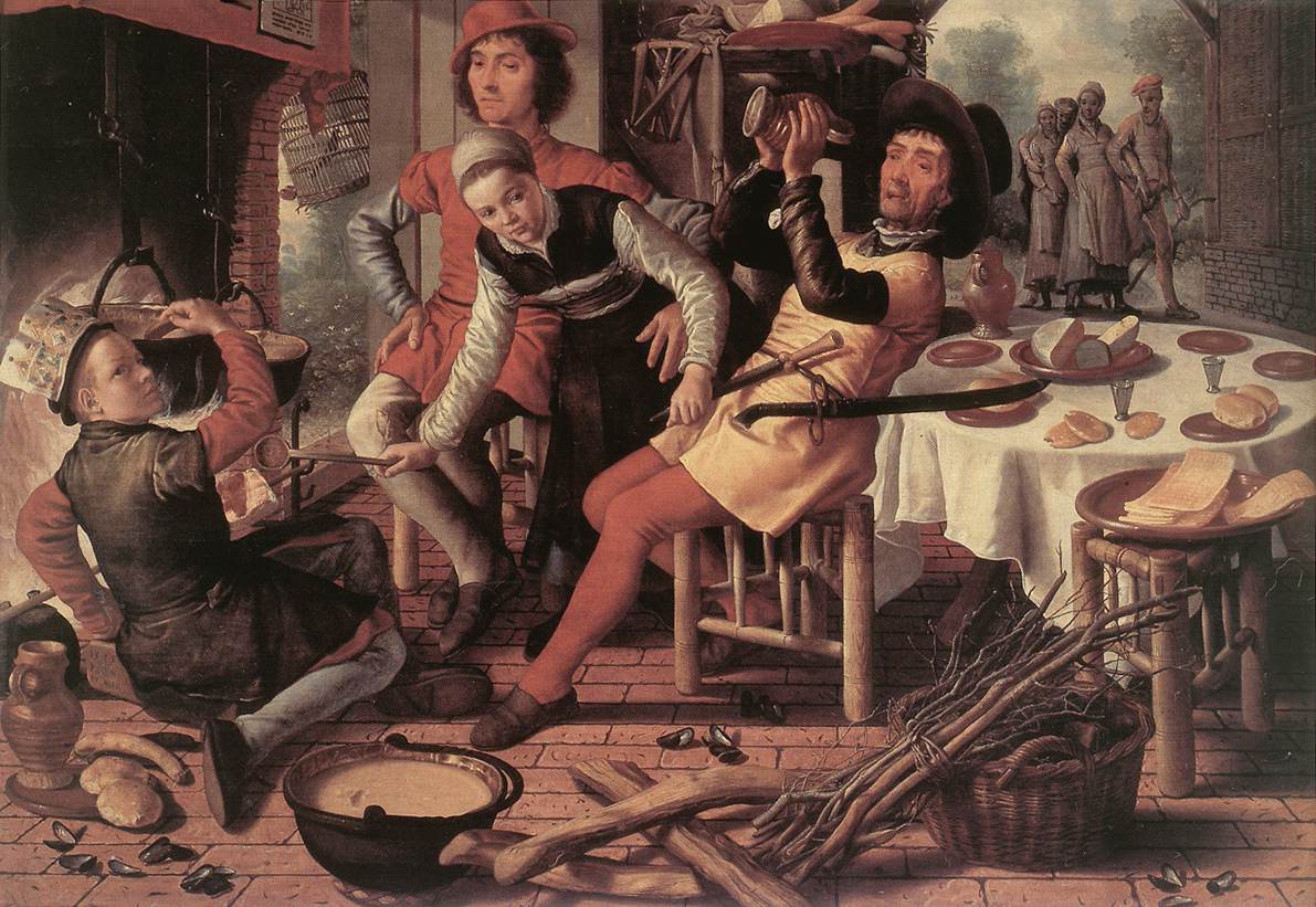 Peasants De Hearth Aertsen — Pieter Aertsen