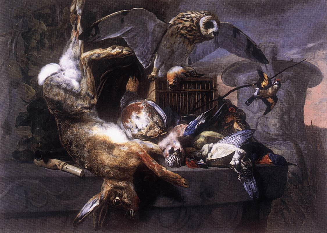 Bodegon Con Owl Boel — Pieter Boel