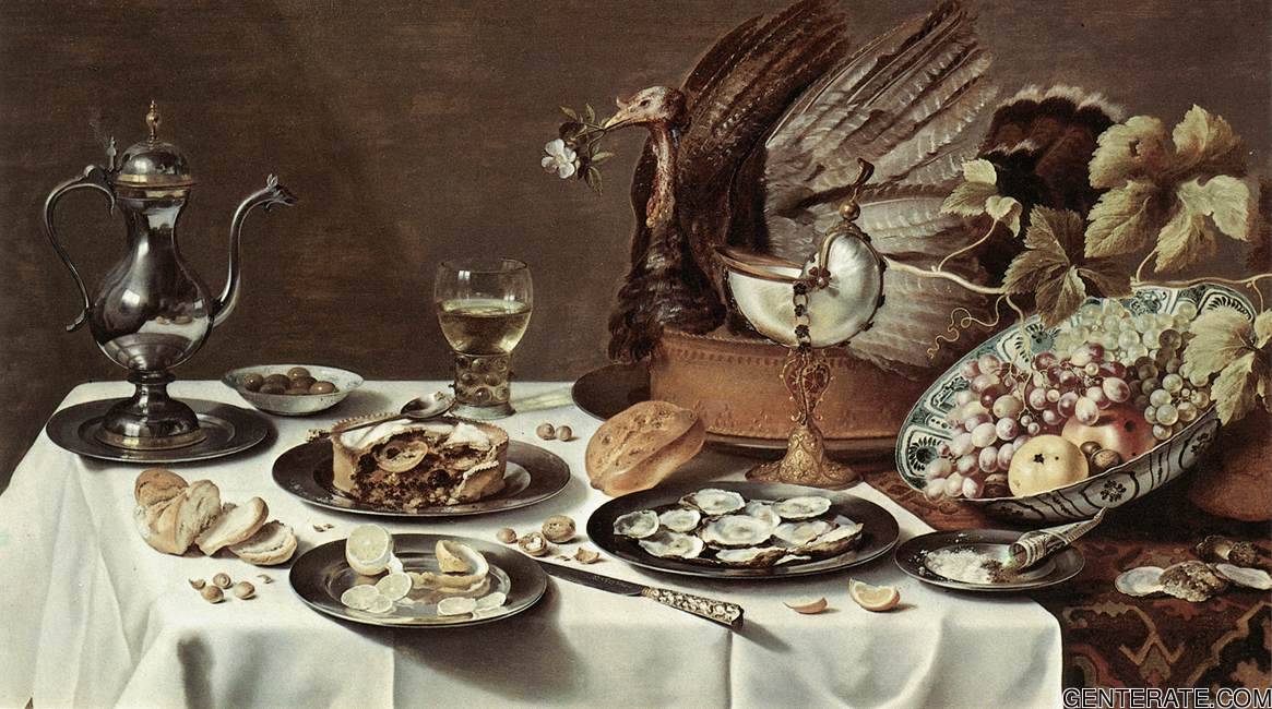 Bodegon Con Turkey Pie Claesz — Pieter Claesz