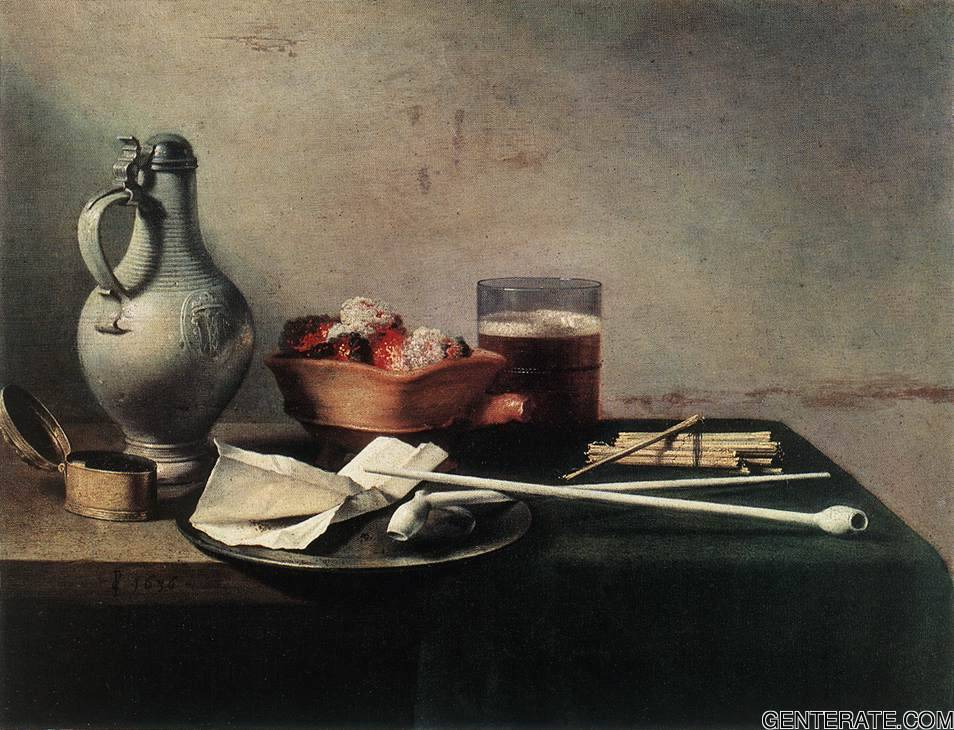 Tobacco Pipes Y Brazier Claesz — Pieter Claesz