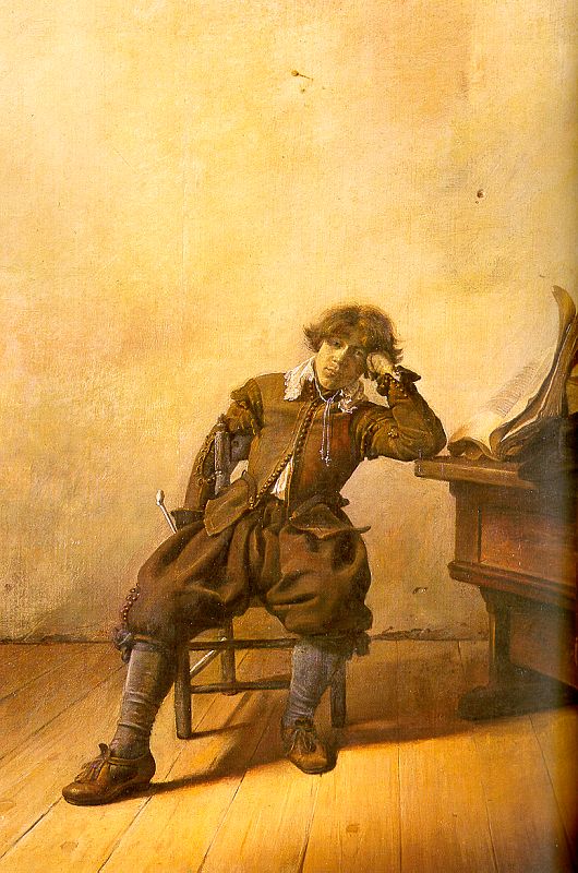 Joven Scholar En His Estudio Codde — Pieter Codde