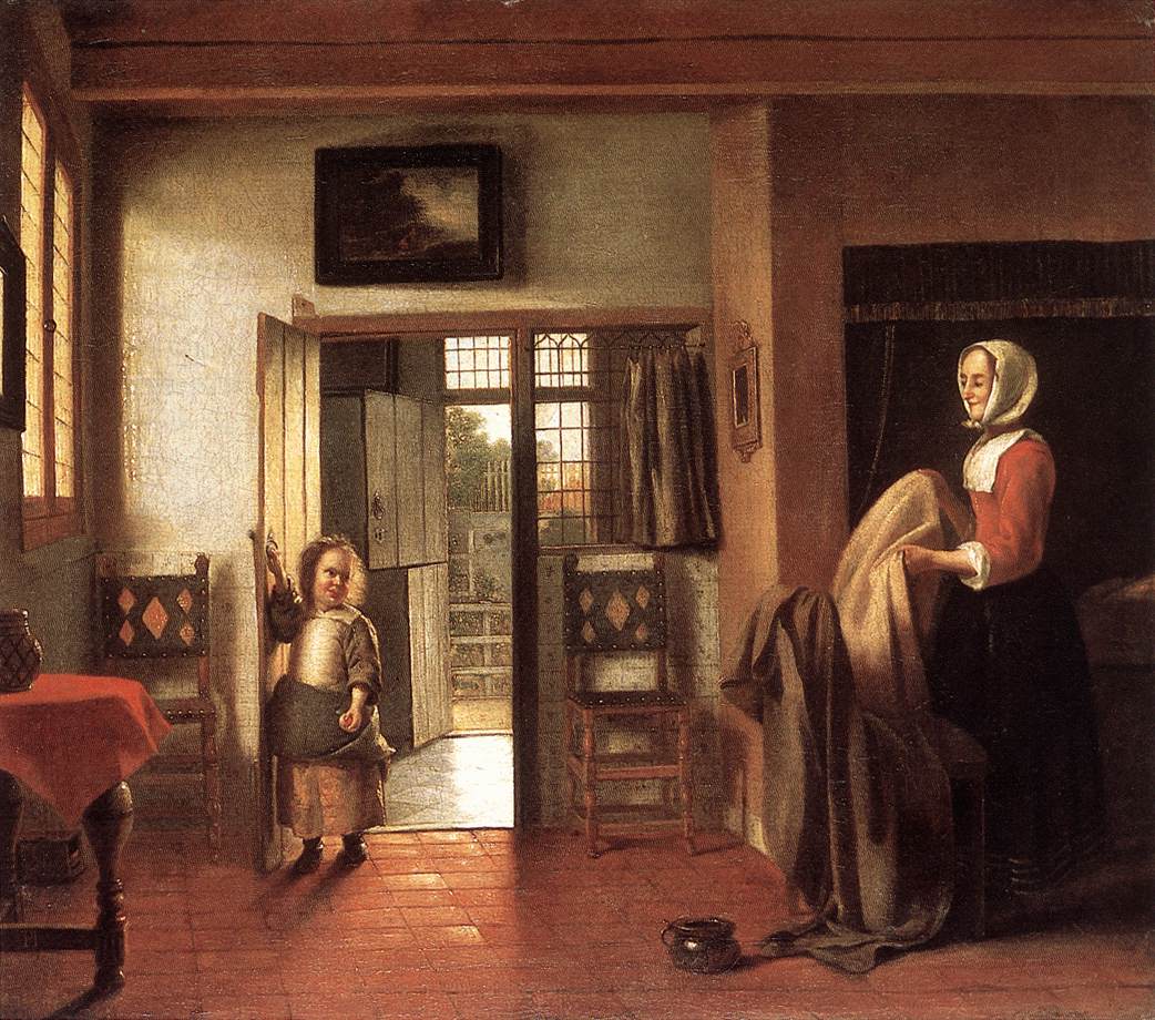 El patio de una casa en Delft, Pieter de Hooch