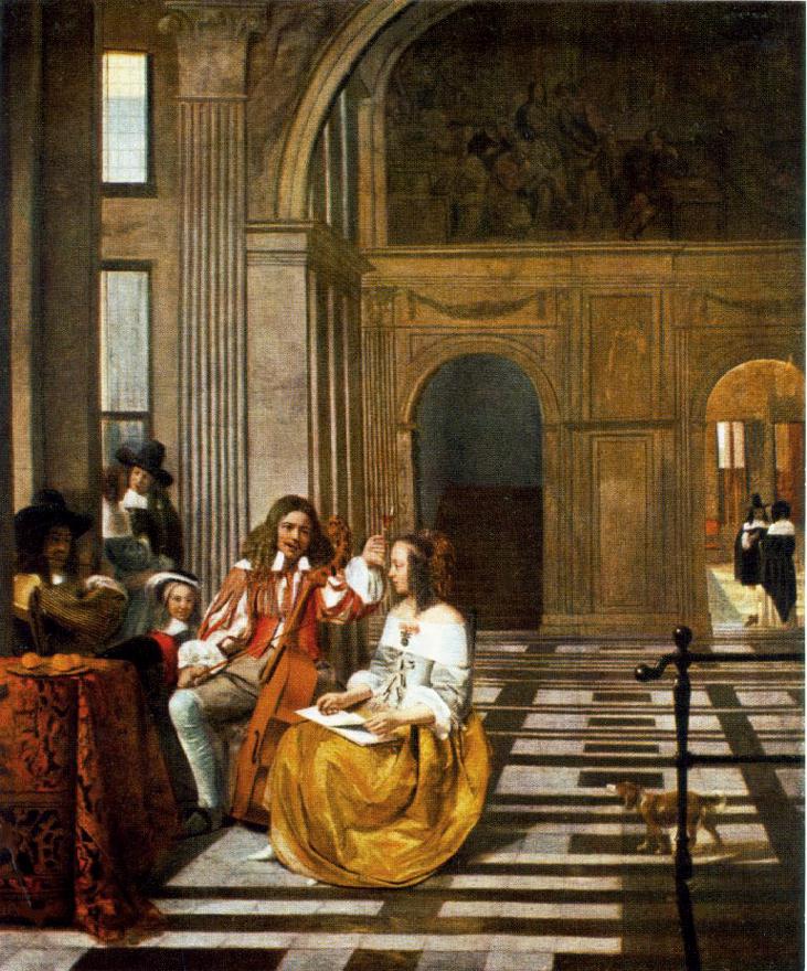 Company Making Musica Hooch — Pieter De Hooch