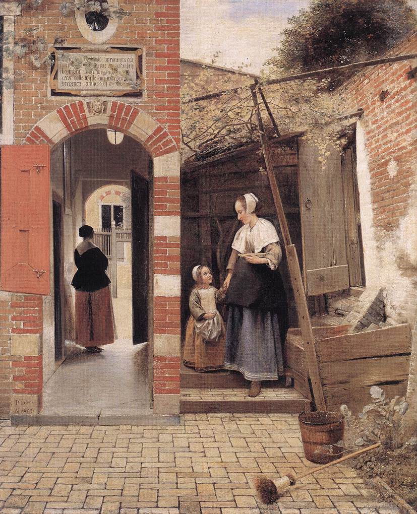 Courtyard De Casa En Delft Hooch — Pieter De Hooch
