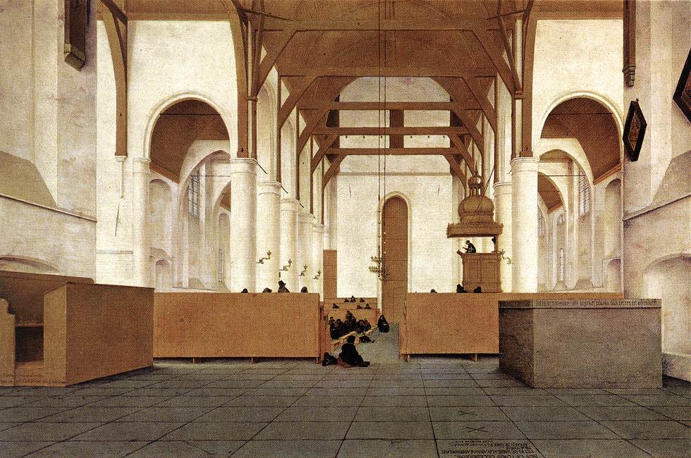 Interior De Iglesia De San Odulphus En Assendelft Saenredam — Pieter Jansz Saenredam