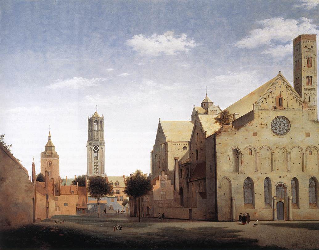 San Marys Plaza Y San Marys Iglesia En Utrecht Saenredam — Pieter Jansz Saenredam