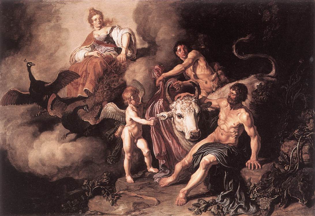 Juno Descubriendo Jupiter Con Io Lastman — Pieter Lastman