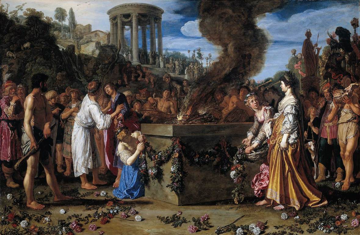 Orestes Y Pylades Disputing En Altar Lastman — Pieter Lastman