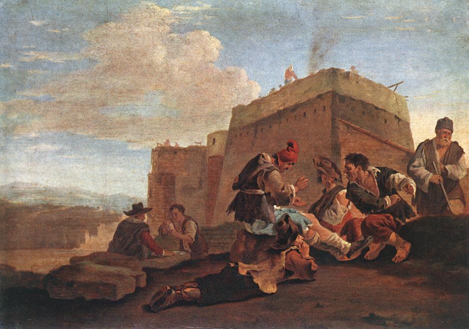 Paisaje Con Morra Players Laer — Pieter Van Laer